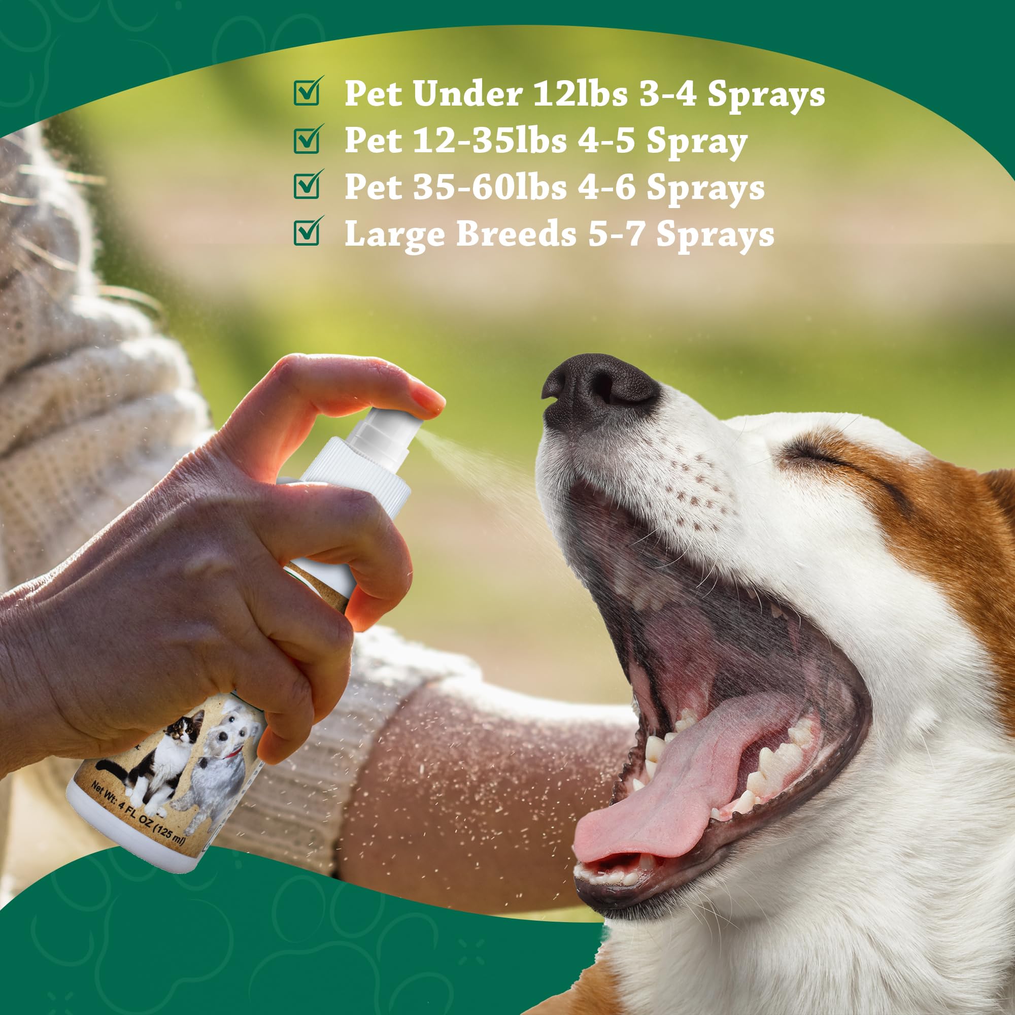 Mad About Organics after-meal spray routine simplifies pet dental care.