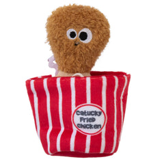 Mad Cat Catucky Fried Chicken Hide-A-Toy bucket for interactive play and hunting.