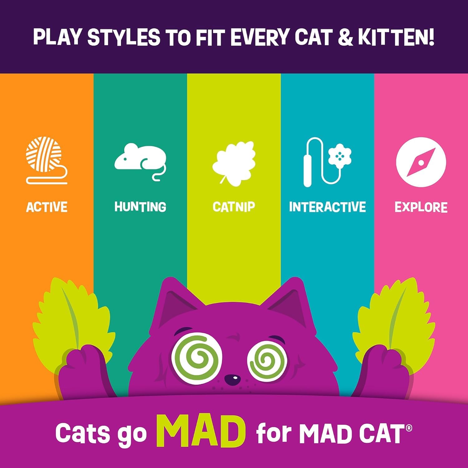 Mad Cat Catucky Fried Chicken Hide-A-Toy ideal for solo or shared playtime.