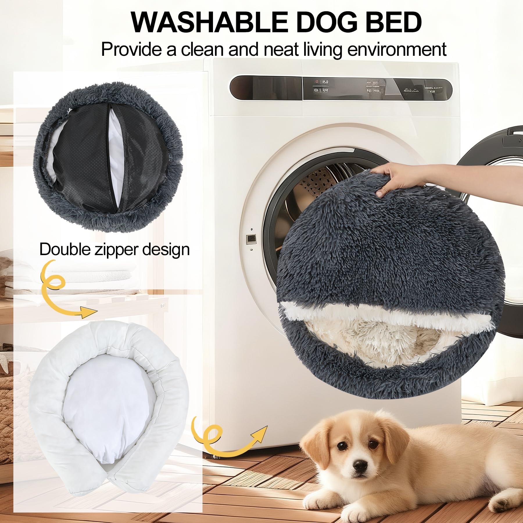 MADDEMCUTE vacuum compression packaging demonstrates quick fluffing after unboxing