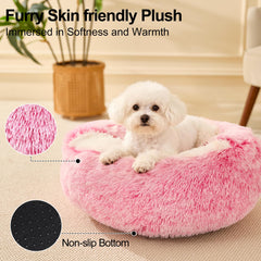 MADDEMCUTE round pet bed interior is fleece-lined for extra softness and cozy sleep