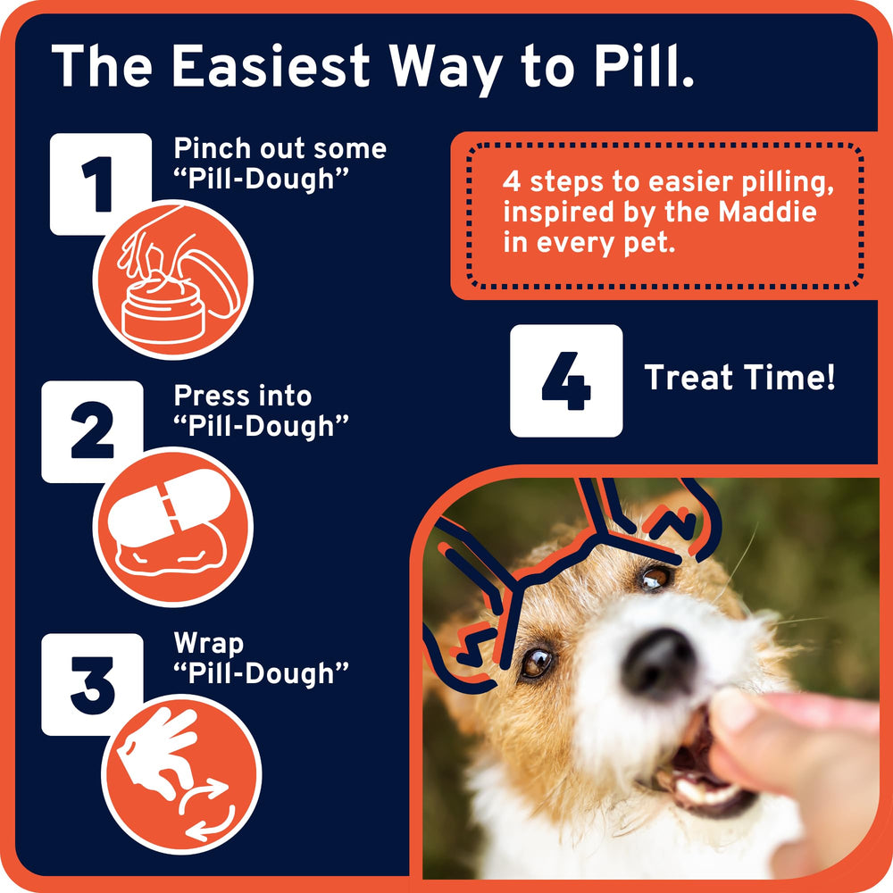 Maddie's pet-pill-pocket shot highlights built-in pocket for medications.
