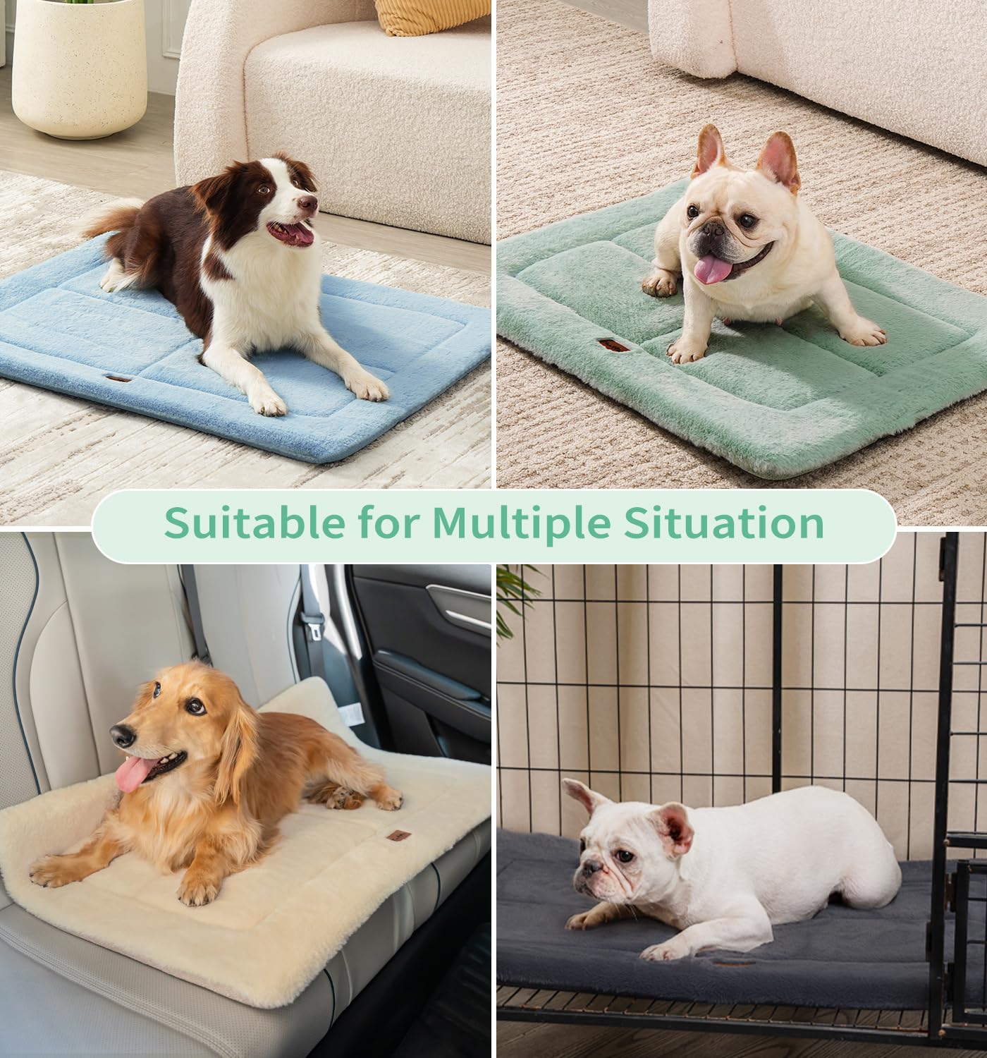 MADE 4 PETS dog crate pad all-season green provides year-round comfort