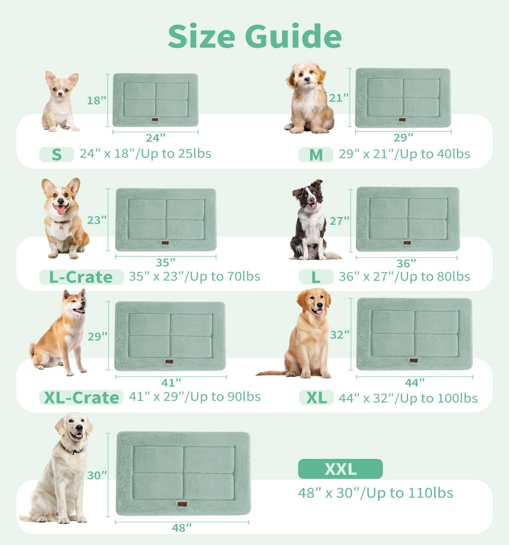 MADE 4 PETS dog crate pad crate-fit green for different dog sizes