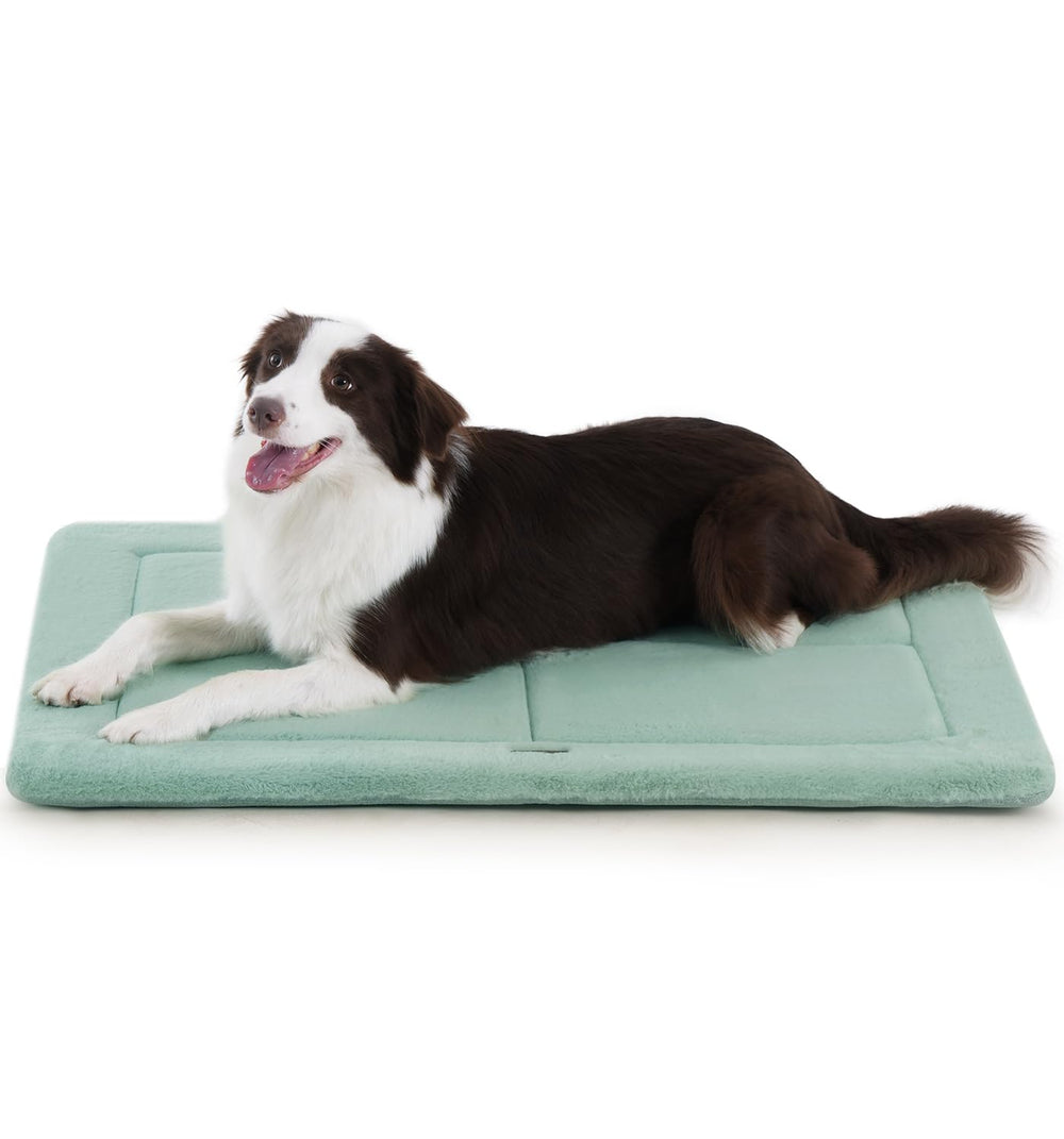 MADE 4 PETS dog crate pad ultra-soft green for cozy crate naps