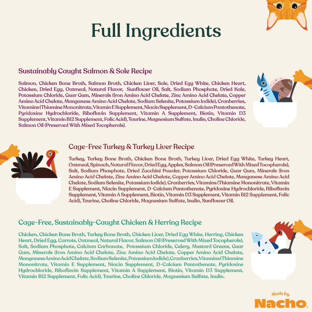 Made by Nacho bone broth hydration pour adds moisture and aroma for cats