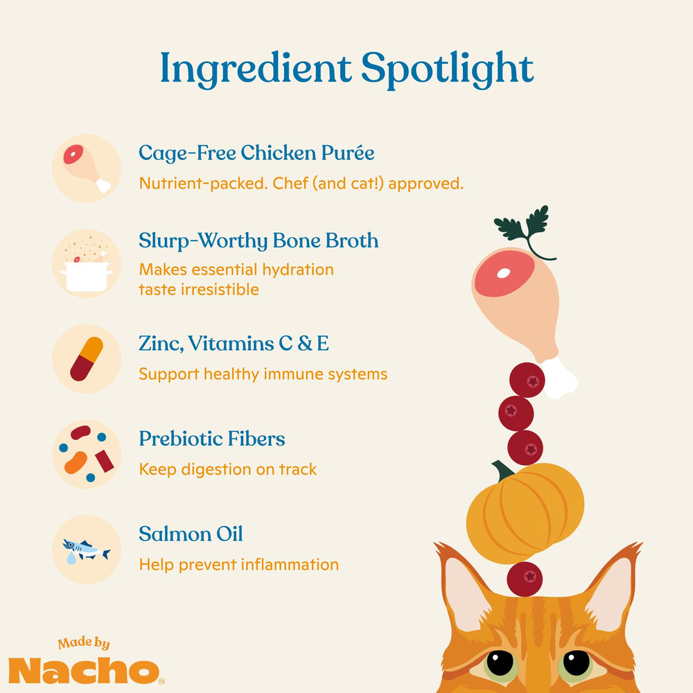 Made by Nacho bone broth topper served on plate with added aroma