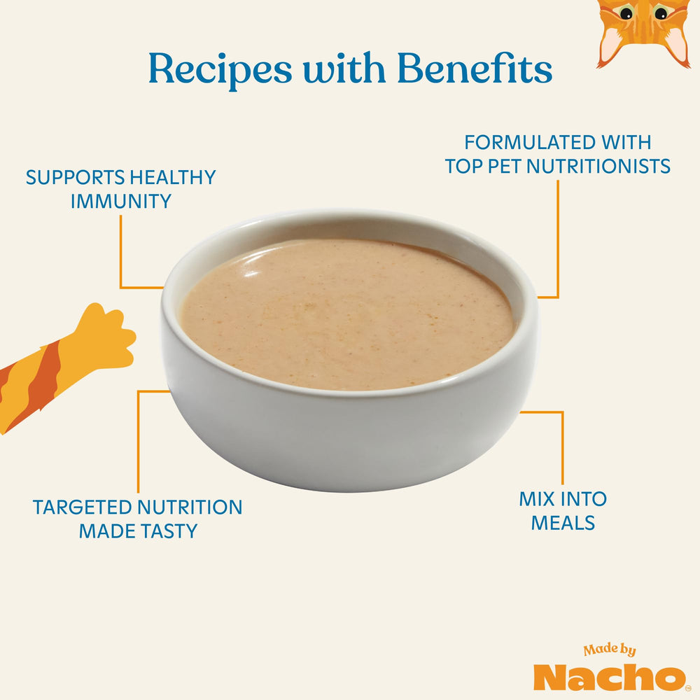 Made by Nacho chicken puree texture closeup showing smooth consistency