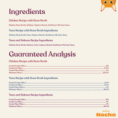 Made by Nacho Lickable Treats variety-pack tubes showcase 12 flavor options for cats.