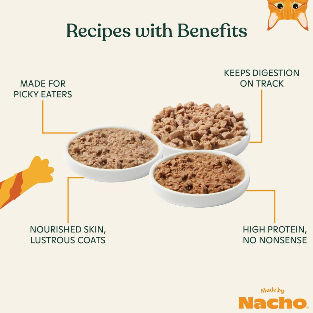 Made by Nacho minced chicken and herring bowl demonstrates sustainably-sourced proteins and appealing texture