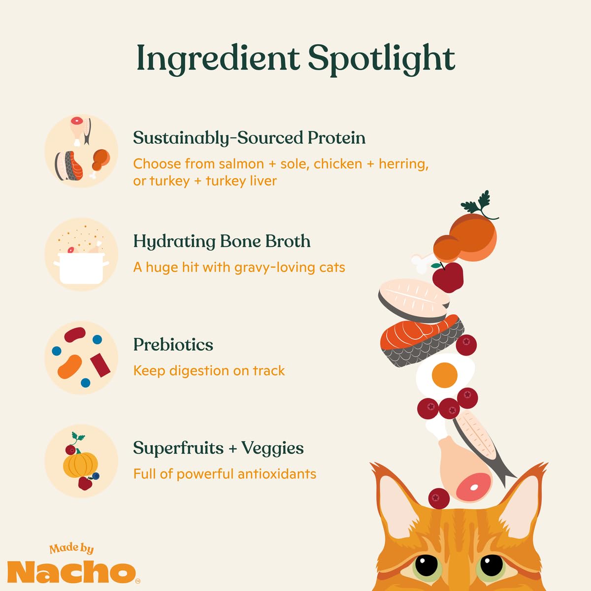 Made by Nacho Pate Wet Cat Food flavors chicken image emphasizes protein-rich option