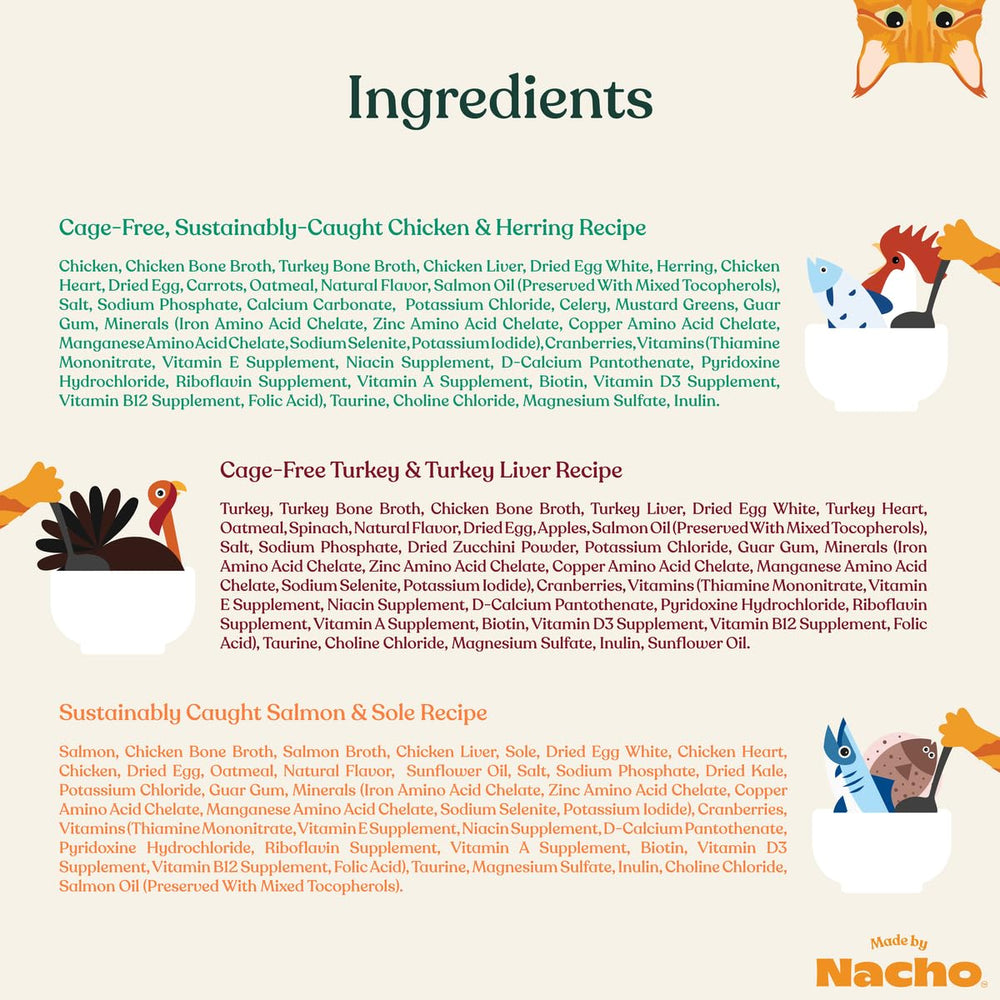 Made by Nacho Pate Wet Cat Food flavors salmon image highlights omega rich option for shine