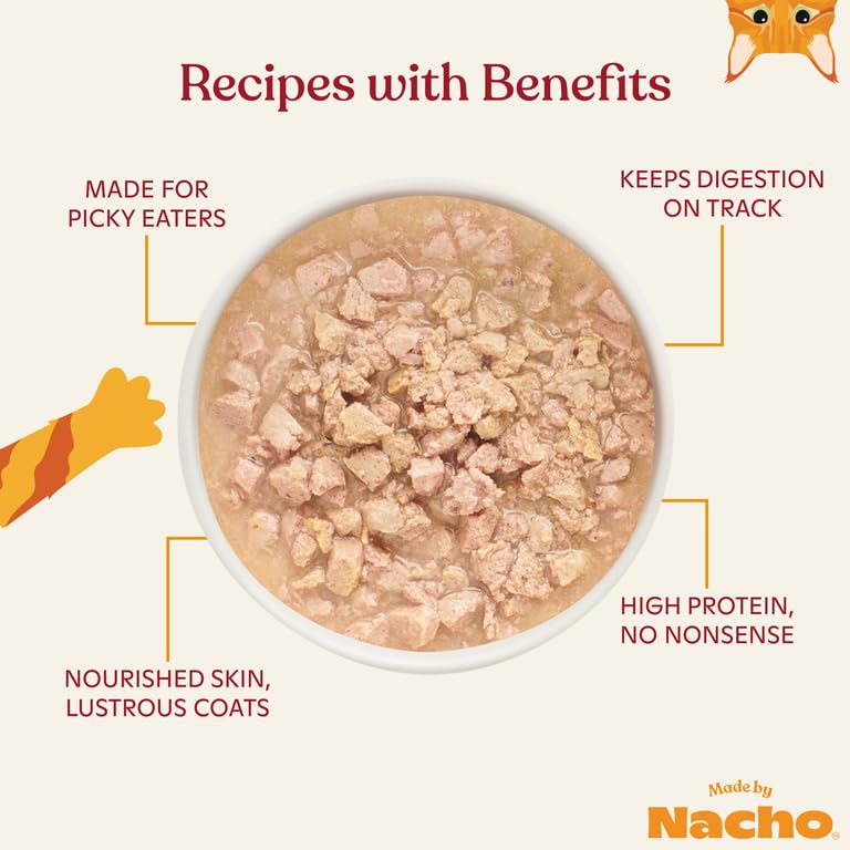 Made by Nacho bone-broth closeup emphasizes hydration-friendly broth and savory texture.