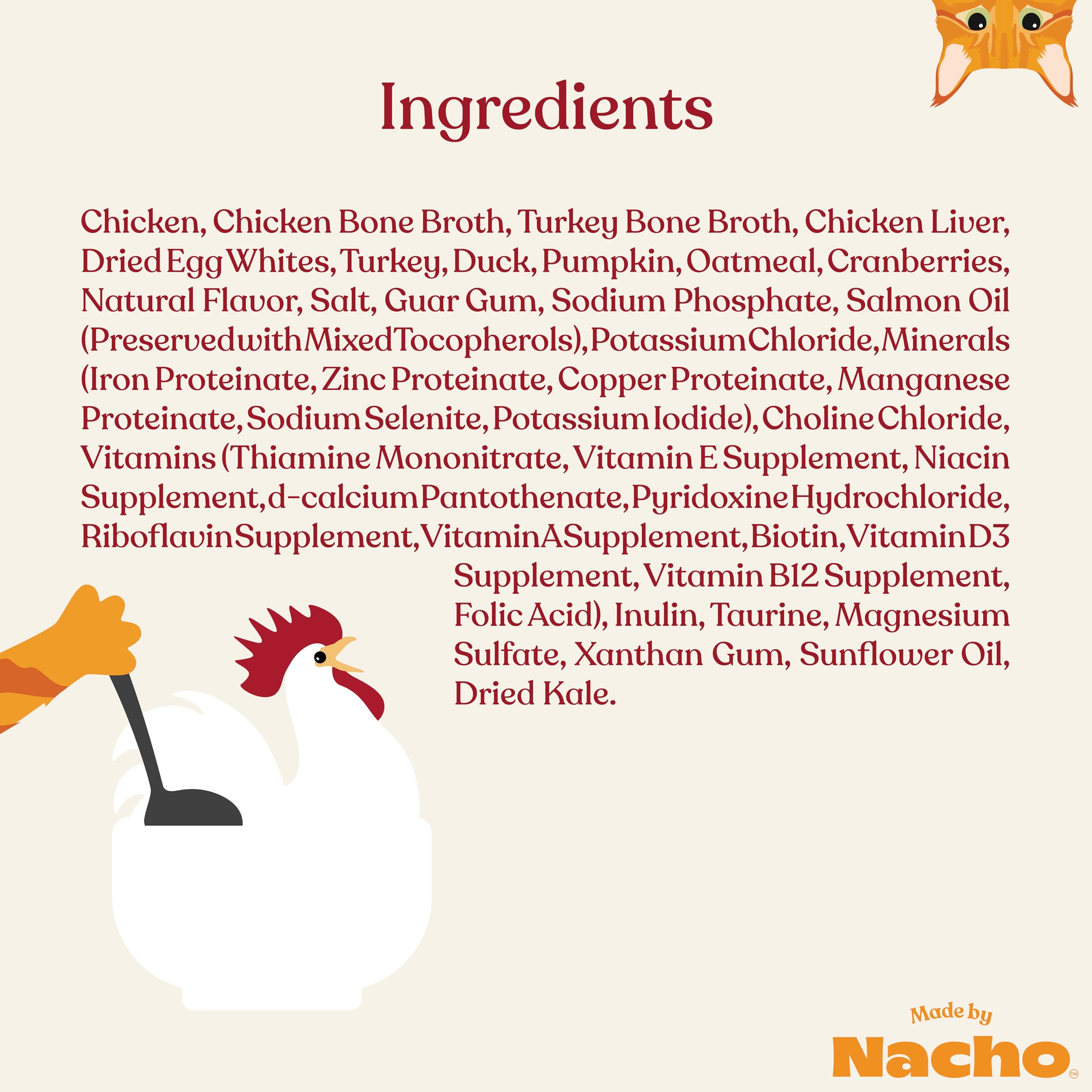 Made by Nacho omega-rich salmon oil image signals coat and skin support.