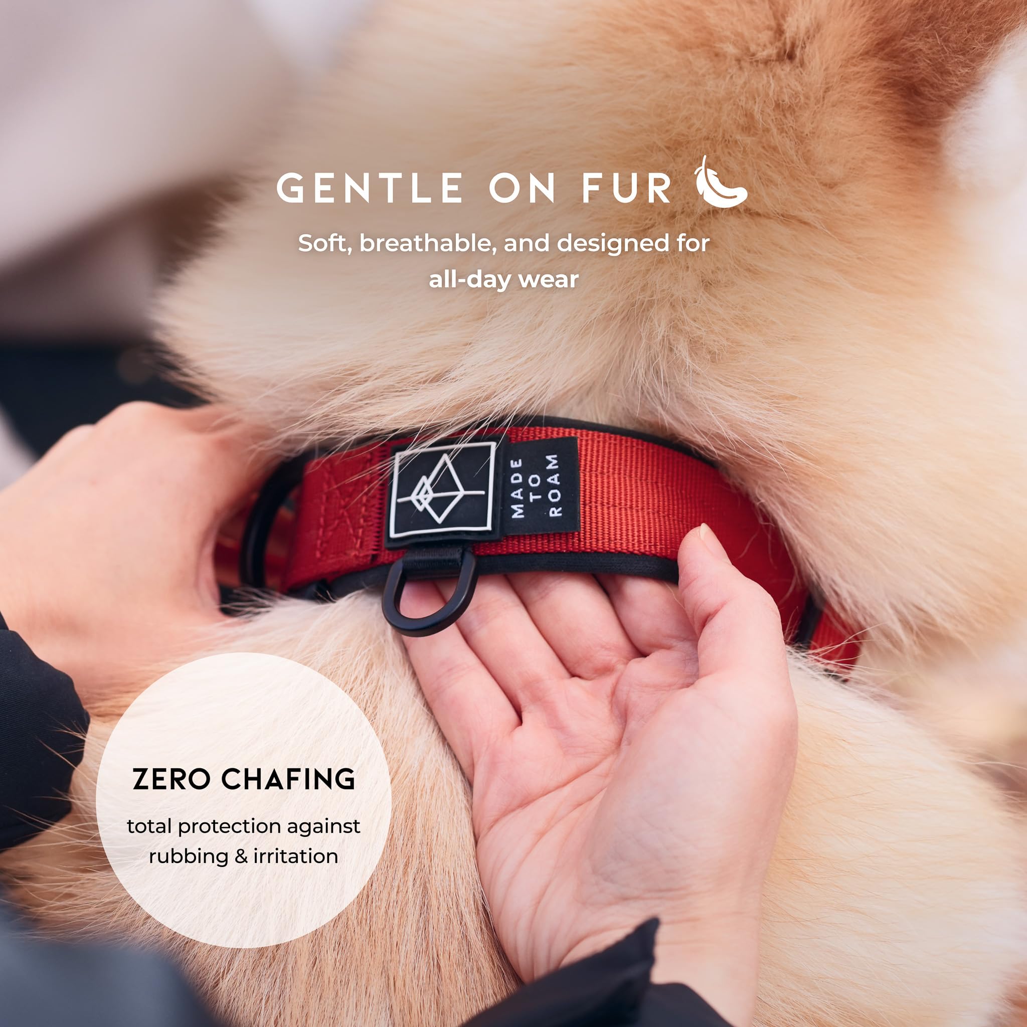 MADE TO ROAM aviation aluminum hardware buckle close-up shows rustproof, lightweight design.