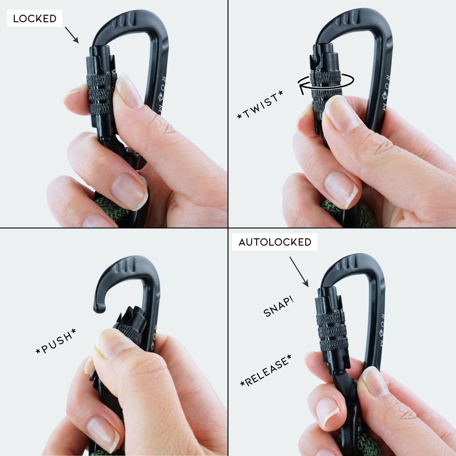 MADE TO ROAM Explorer Leash rugged hardware closeup: rustproof components for durable, long-lasting use.