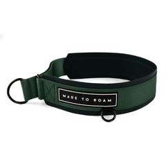 MADE TO ROAM premium everyday-dog-collar-martingale-slip over-head design enables easy on/off.