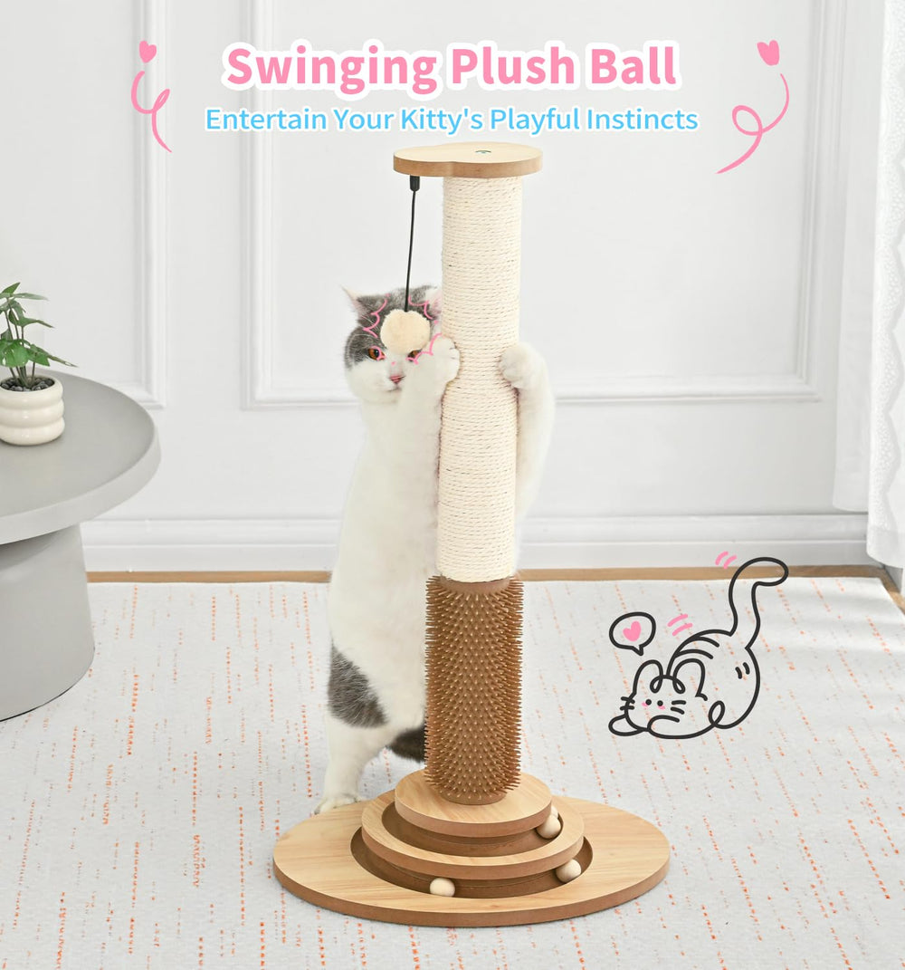 Made4Pets beige scratcher in a cozy living space for décor harmony.