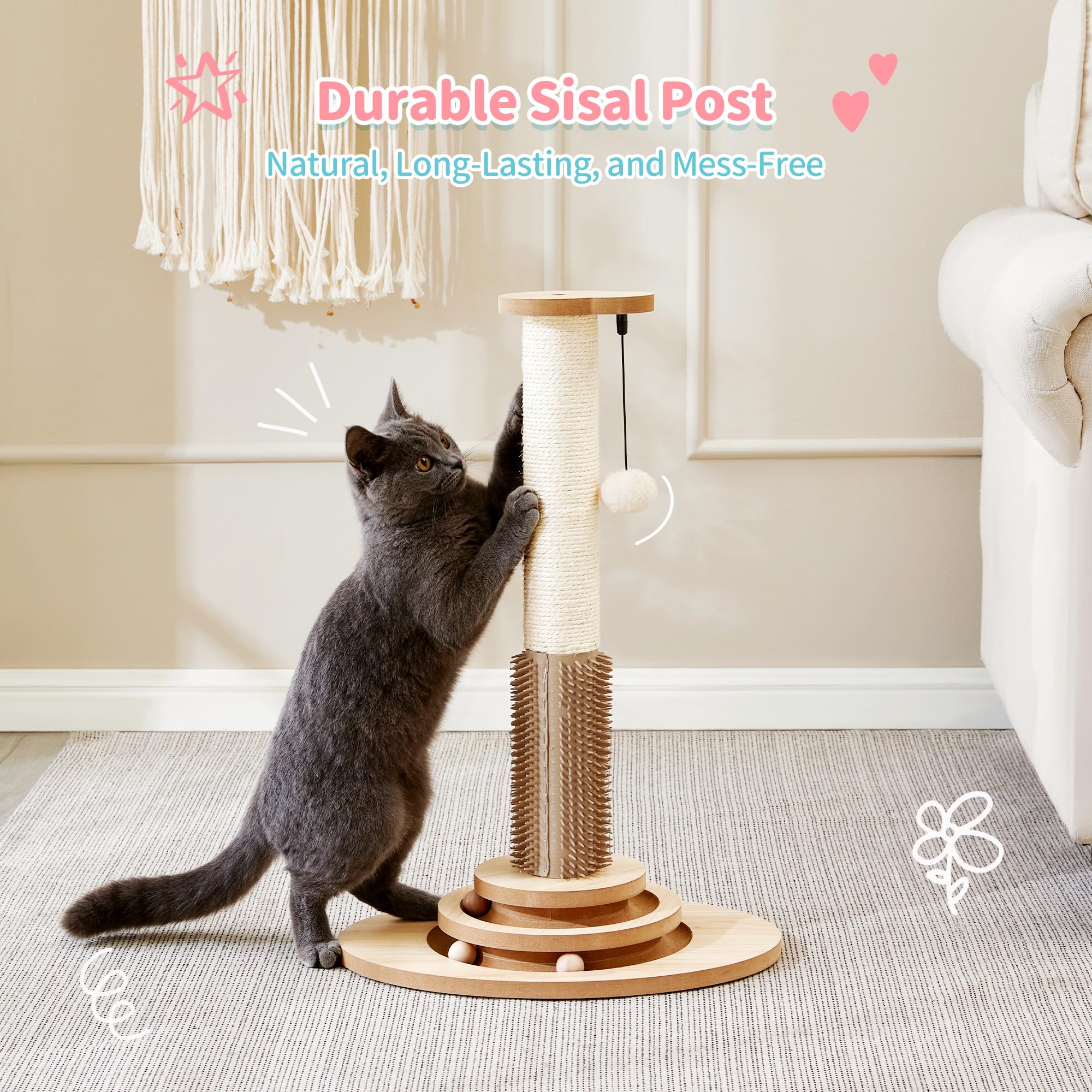 Made4 Pets wide, heavy base for stable, wobble-free use.