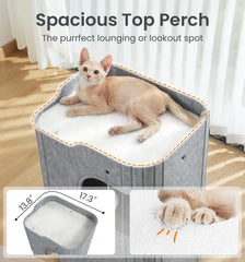 MADE 4 PETS cat house scratch-resistant felt withstands playful scratching.