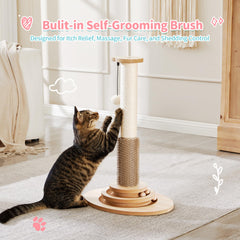 Made4Pets trackball toy on the post for curious, engaged play.