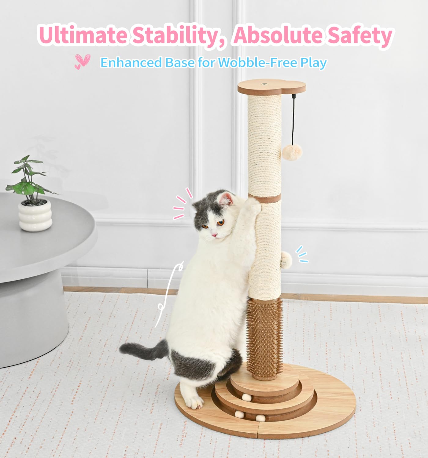Made4Pets solid base with non-slip pads supports safe jumping