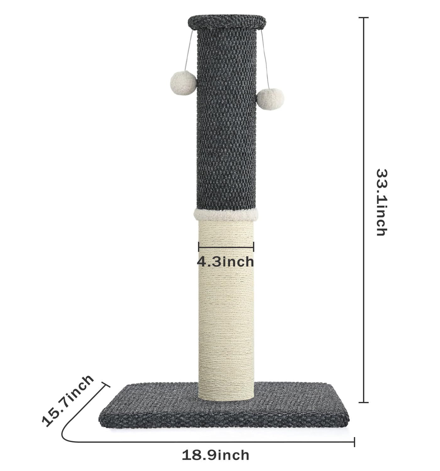 Made4Pets natural sisal-wrapped areas highlight versatile scratching options.