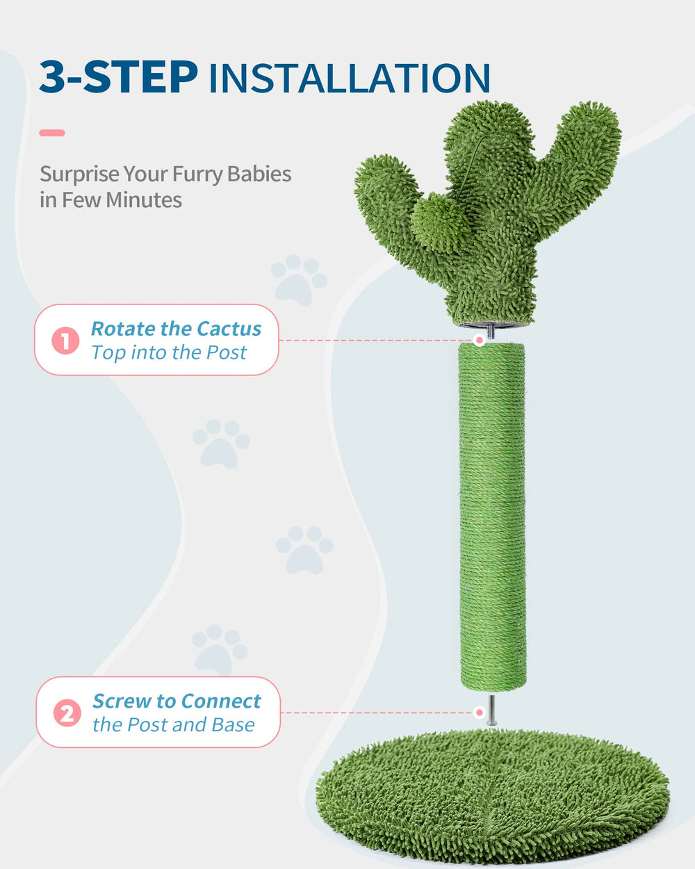 MADE 4 PETS cactus cat-tree in living room – blends decor with function