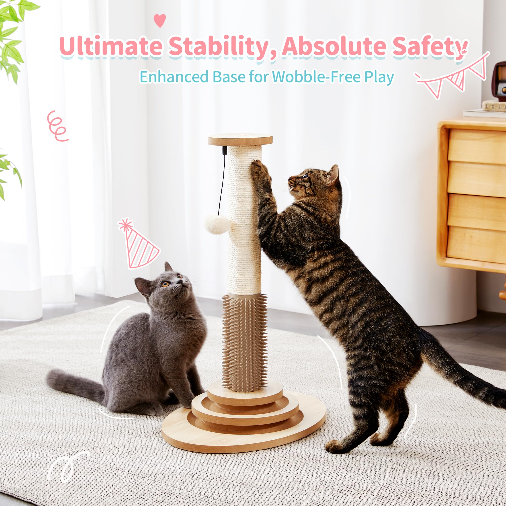 Made4Pets vertical climbing design promotes cat stretching and exploration.