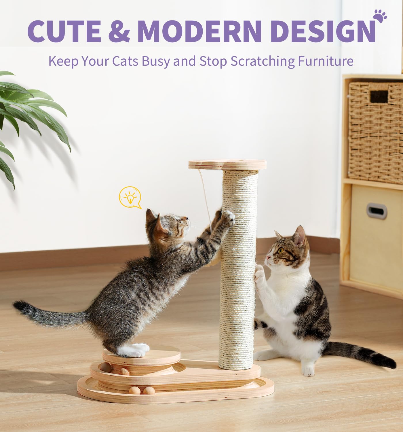 MADE 4 PETS dangling-ball-toy for extra engagement.