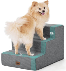 Made4Pets dog stairs 3-step side view for stable access to low furniture