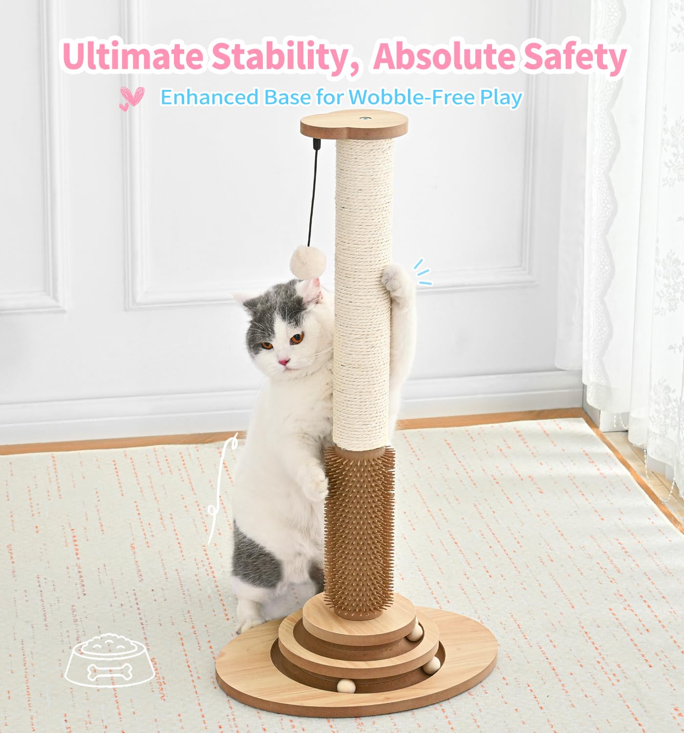 Made4Pets non-slip base with suction cup ensuring stable play.