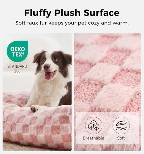 MADE 4 PETS pink medium checkered fabric detail stylish warmth