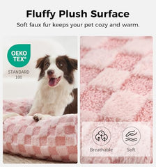 MADE 4 PETS pink medium checkered fabric detail stylish warmth