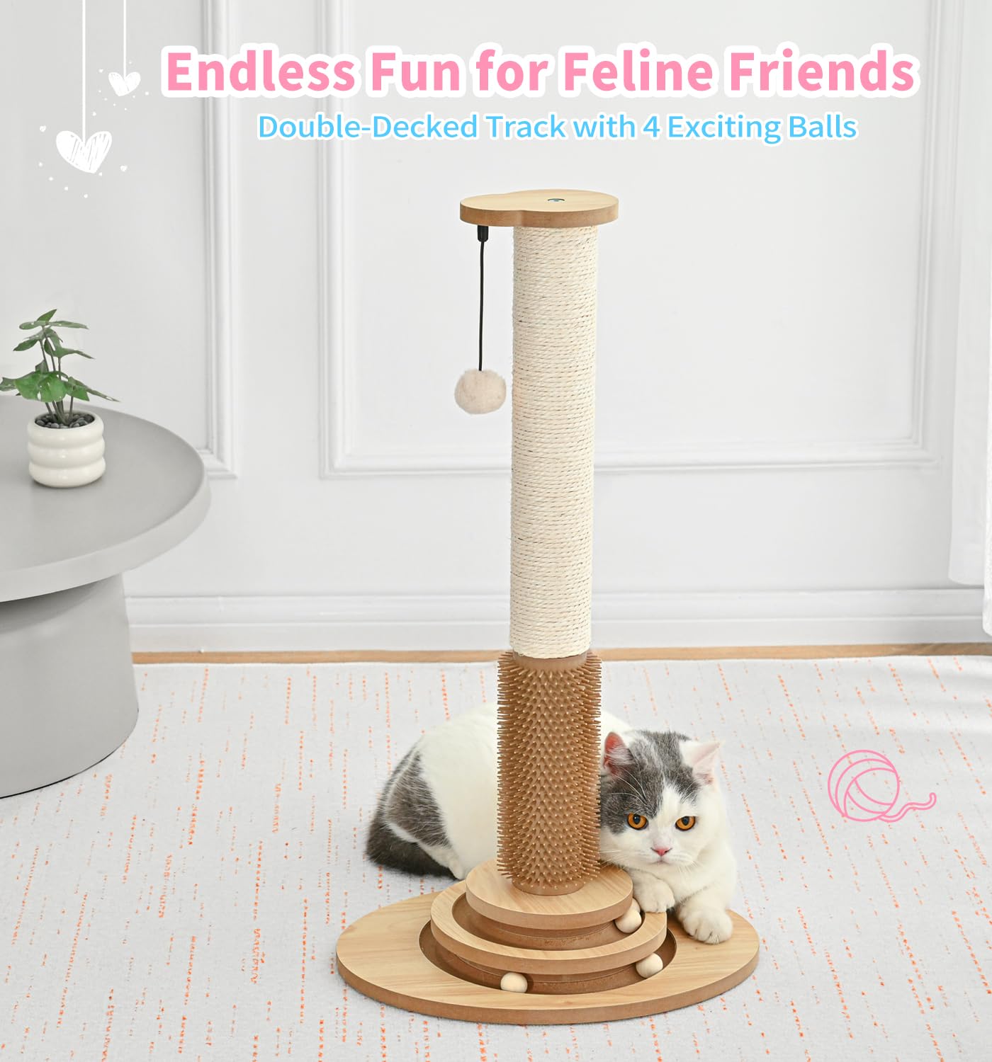 Made4Pets self-grooming brush feature for calm brushing sessions.