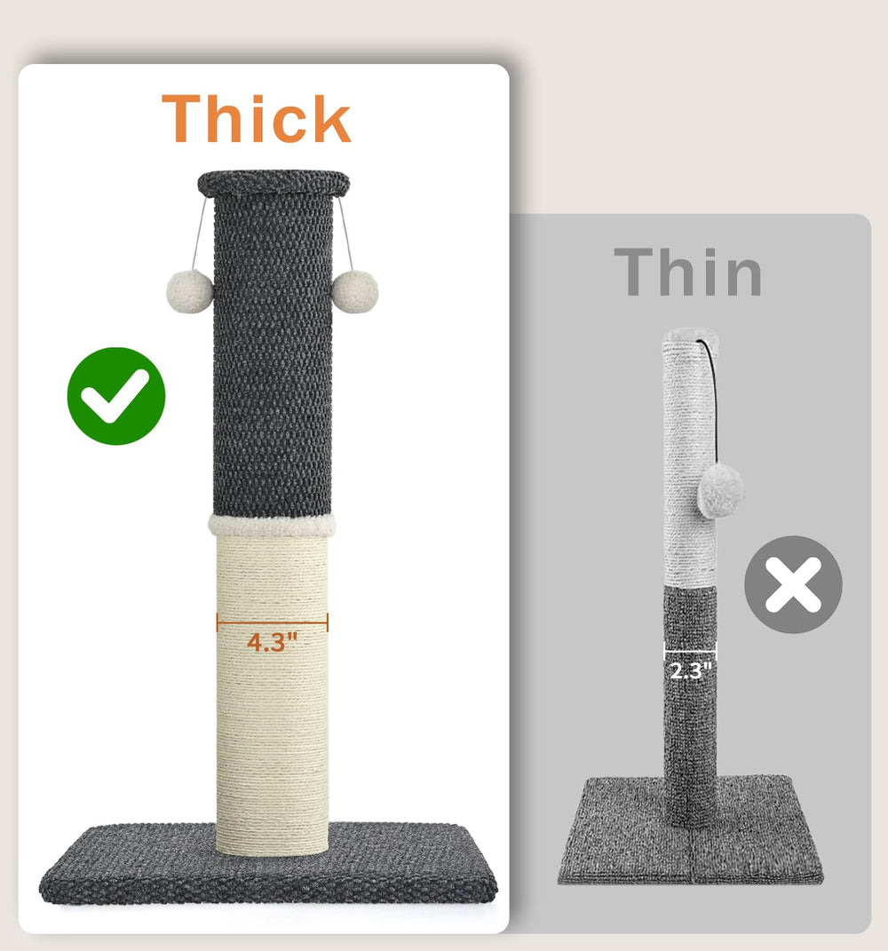 Made4Pets sisal-wrapped surface close-up showing durable scratching material reducing furniture wear.
