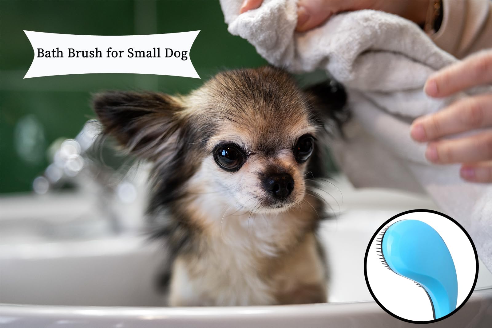 MAEELOU brush with easy-grip handle for comfortable grooming.