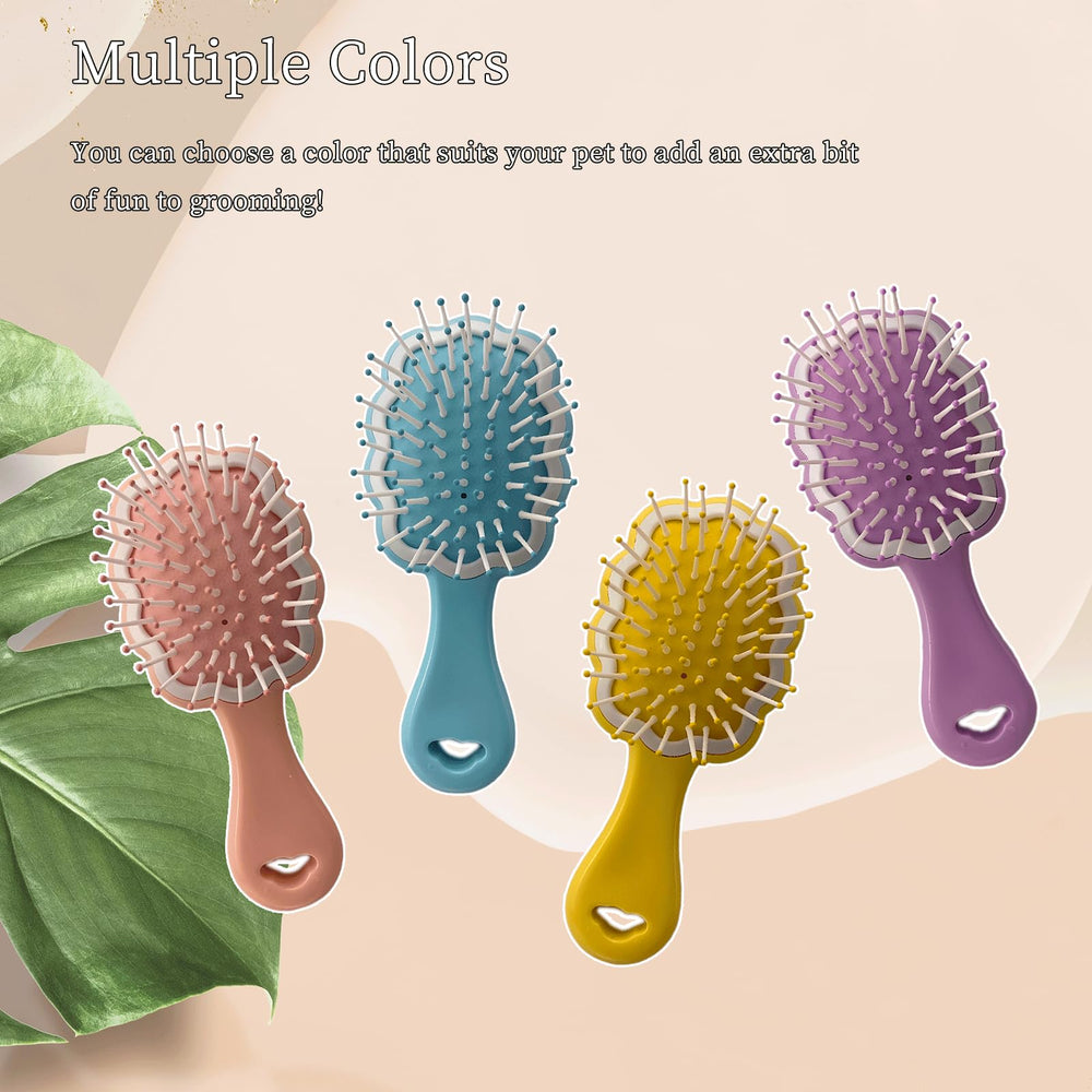 MAEELOU Gentle Cloud Brush pink color accent in a pet grooming kit.