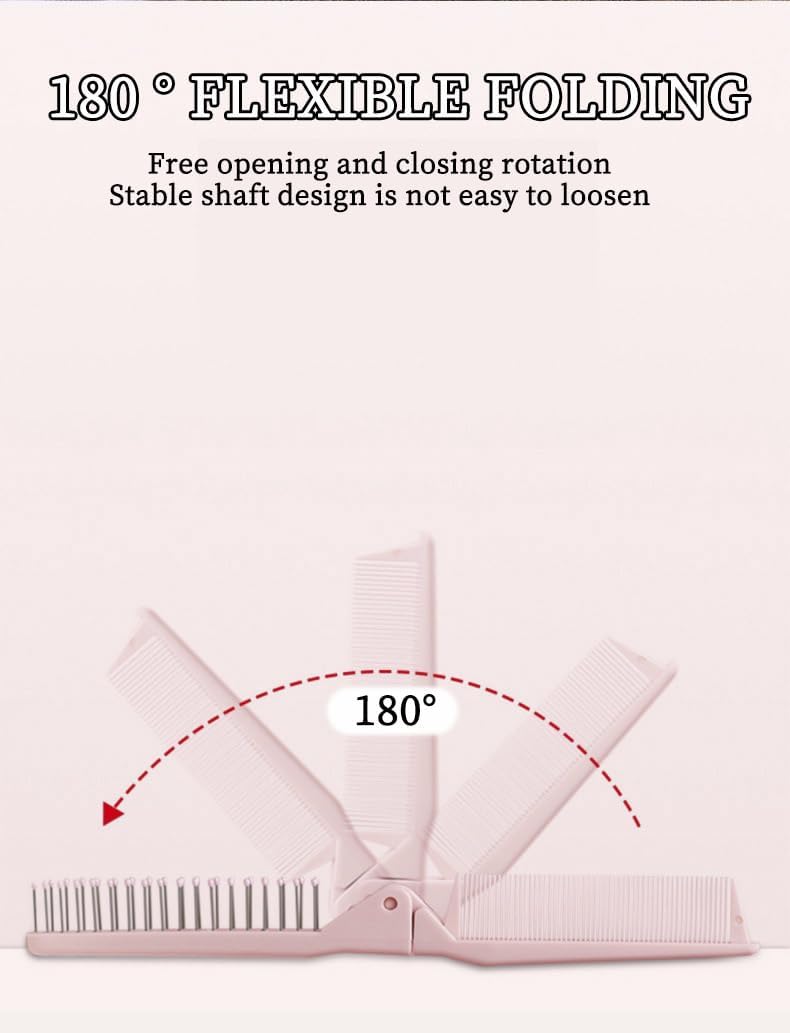 MAEELOU folding brush dense-teeth detangling close-up for quick fur untangling on small breeds