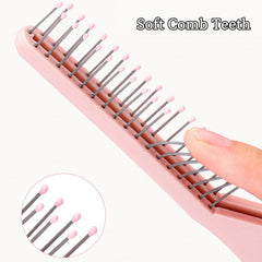 MAEELOU folding brush sparse-teeth massage close-up for gentle skin stimulation during grooming