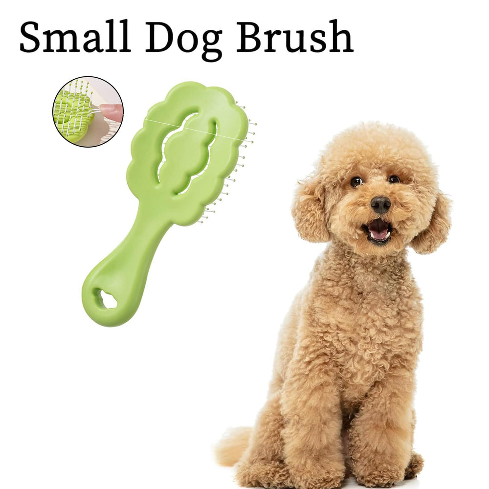 MAEELOU Grooming brush used during bath time to help distribute shampoo evenly.