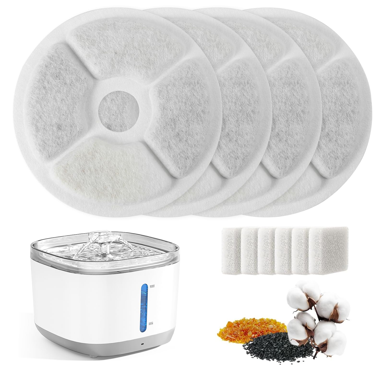 Magetang cat fountain filters pack—ideal-fit for 100oz fountain, easy replacement for fresher water