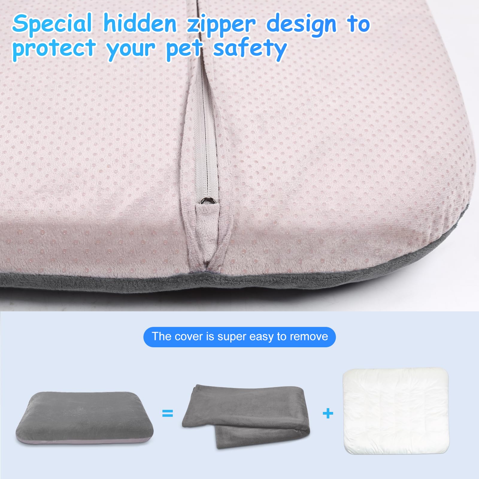 Magic Dog grey fabric close-up demonstrates durable, pet-safe material.