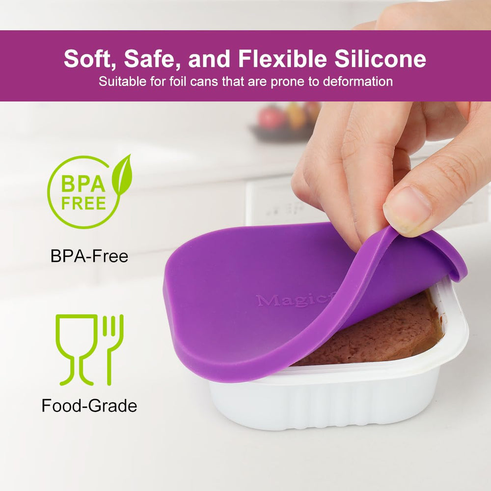 Magicfour dog wet-food can seal silicone top cap demonstrates durable, reusable freshness.