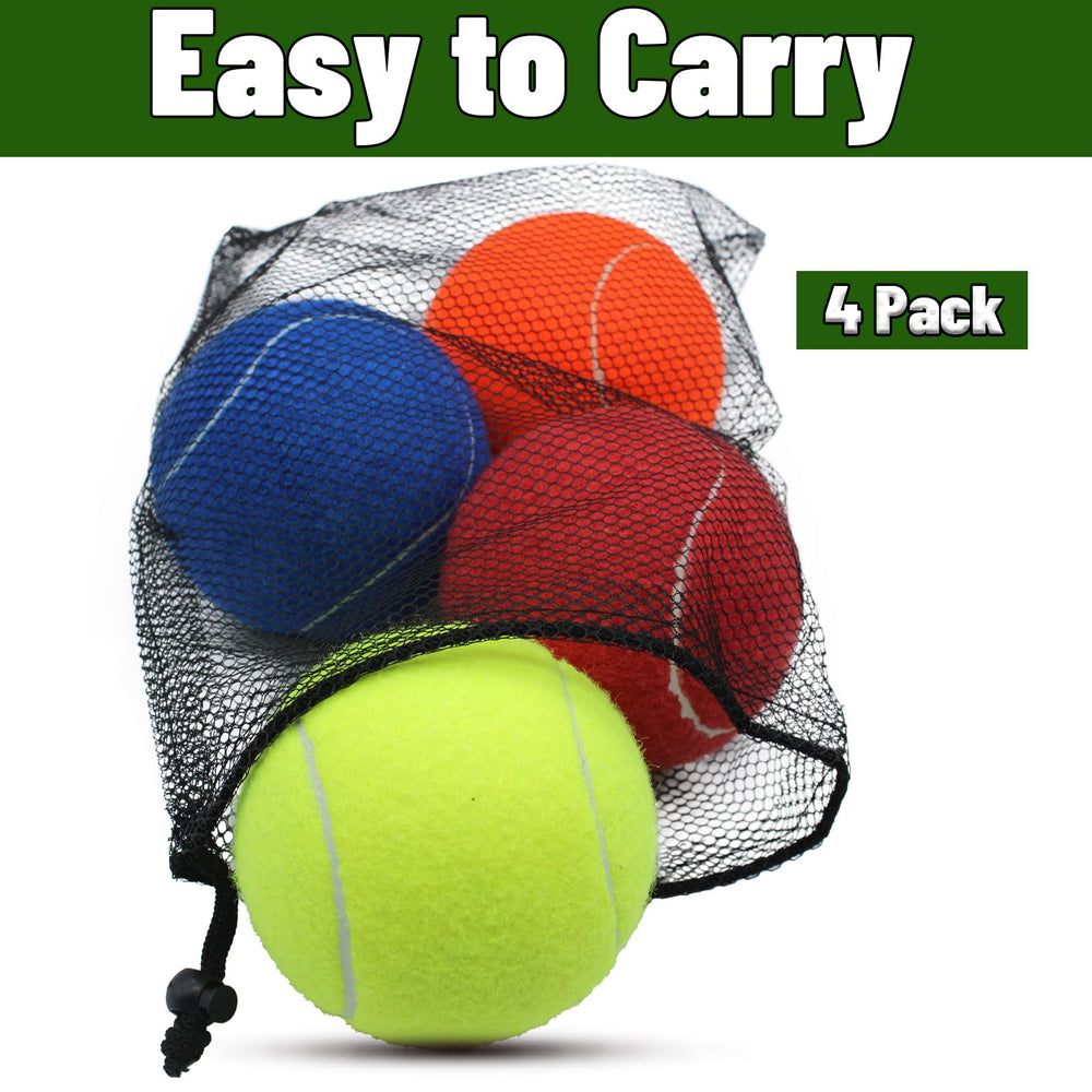 Magicorange 4-inch dog tennis ball made with safe materials for gentle chewing.