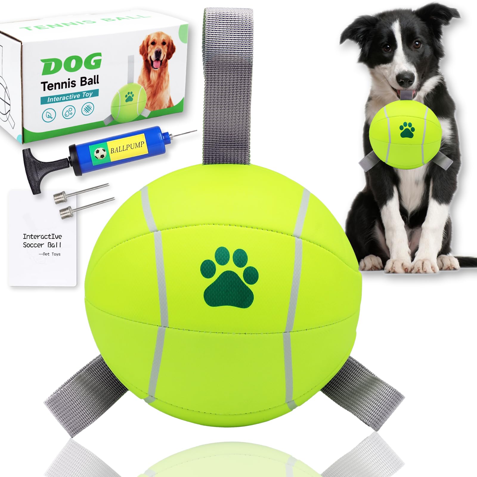 Magicorange 6in dog ball yellow outdoor play for fetch and water fun.