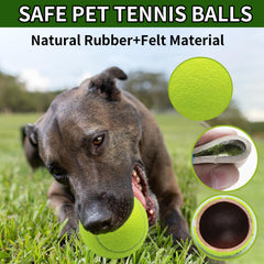 Magicorange close up of 4 inch tennis ball material showing non abrasive felt for safety.