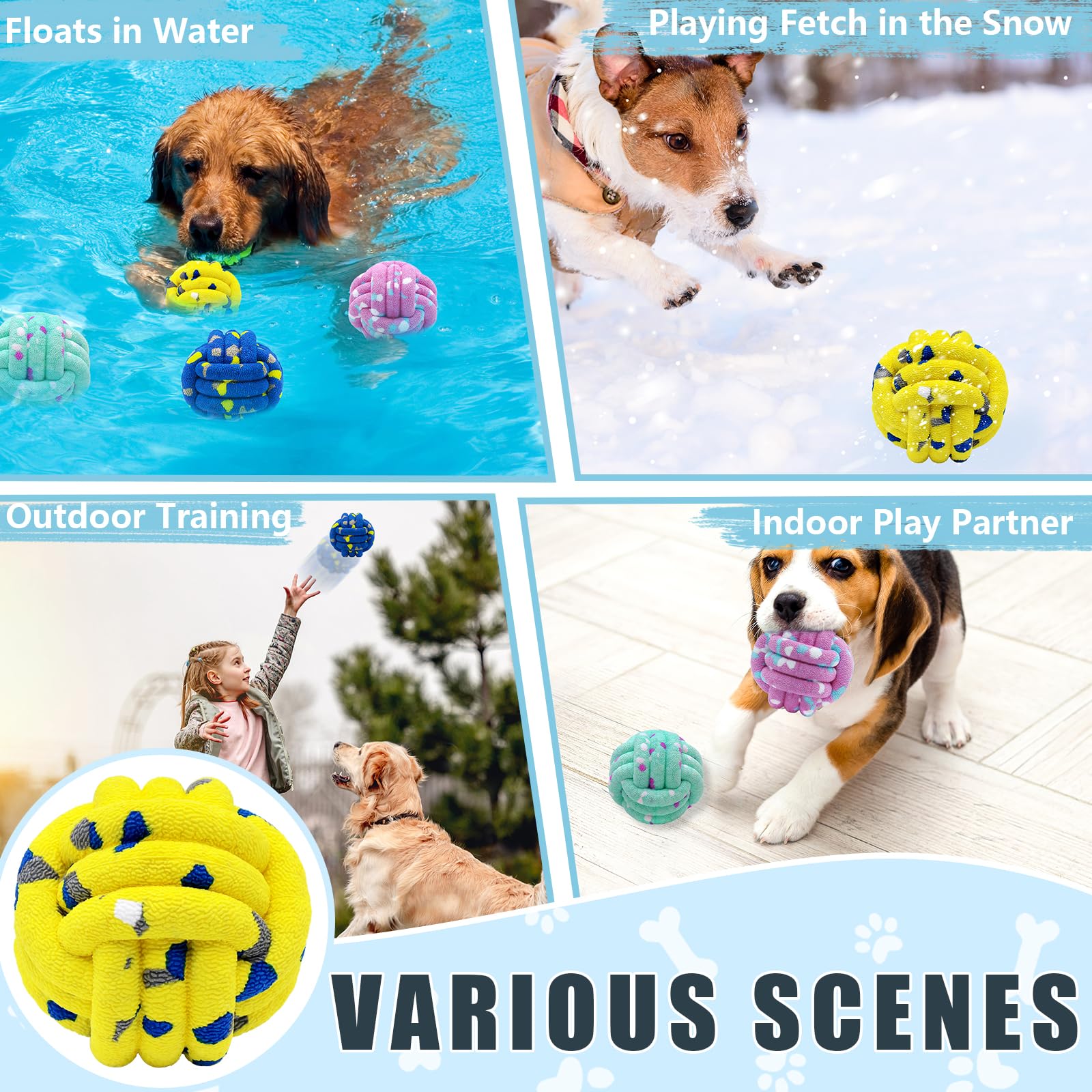 Magicorange dog balls for indoor and outdoor play.