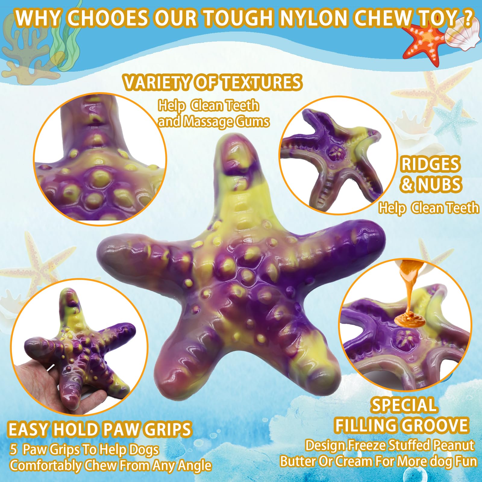 Magicorange bacon-flavored nylon toy with irresistible scent for chewing sessions