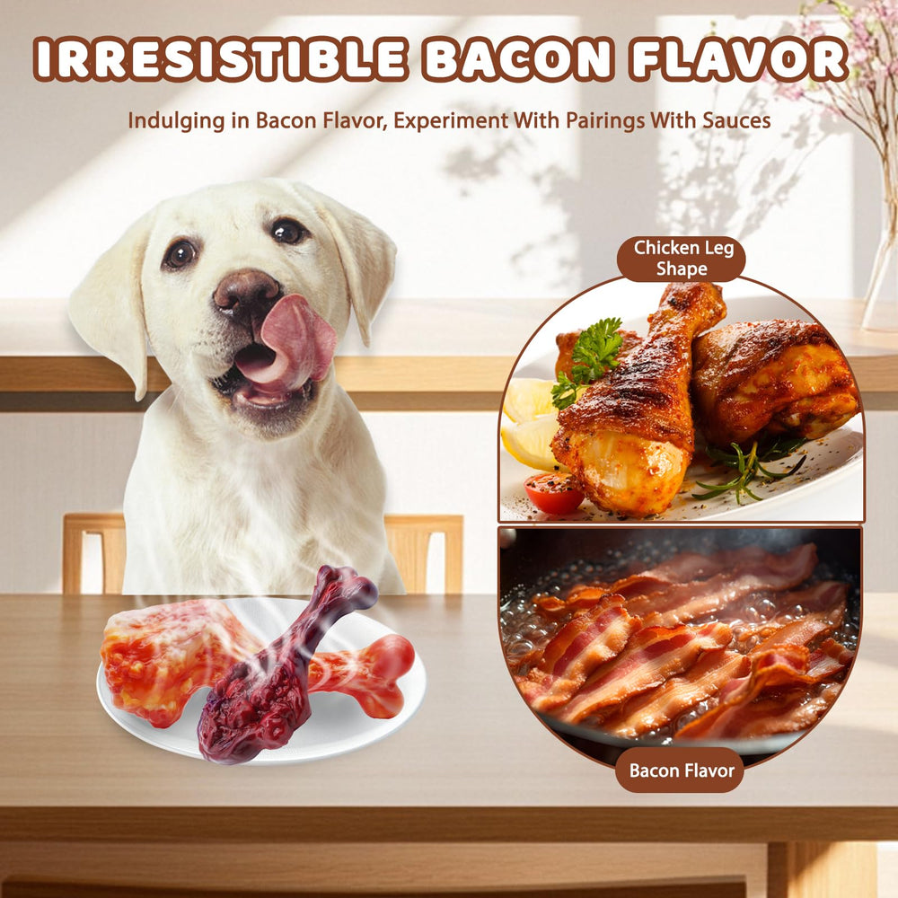 Magicorange chicken-leg curved design chew toy captures attention and motivates gnawing